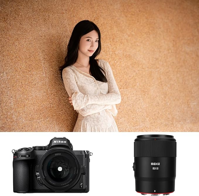 Meike 85mm f1.8 SE II Full Frame STM High Resolution 8K Auto Focus Medium-telephoto Lens Fixed Prime Portrait Lenses for Nikon Z Mount Mirrorless Cameras Z5 Z6 Z7 Z6II Z7II Z9 Z30 Z50 Z fc