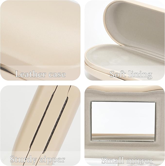Eyeglass Case Double Sided Travel Size Cute Portable Contact Lens Box 2 in 1 Multifunction With Tool for Daily Outdoor Office