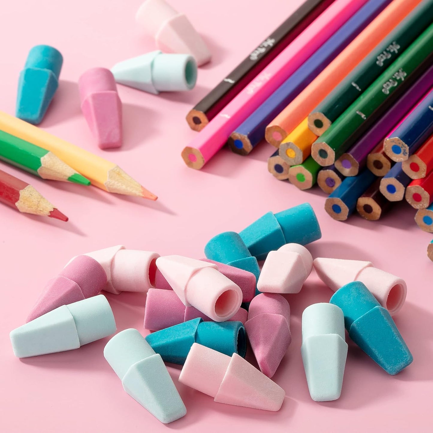 Mr. Pen- Pencil Erasers Toppers, 1000 Pack, Colorful, Latex Free, No Smudge, Mr Pen Erasers for Pencils