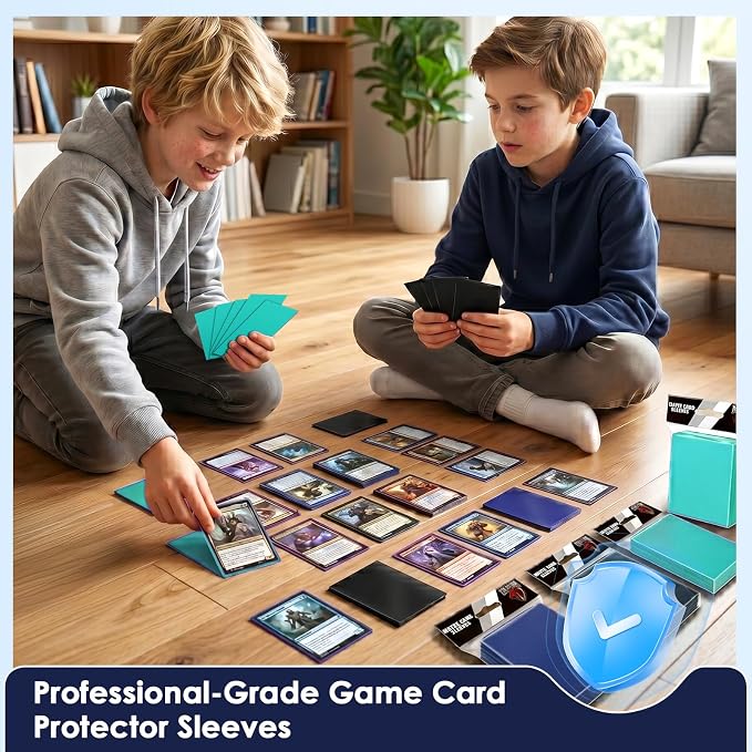 500 Pcs Card Sleeves for Trading Card, Matte Card Sleeves Deck Card Protectors Compatible with Baseball Cards, Sports Cards, Game Cards (Mint)
