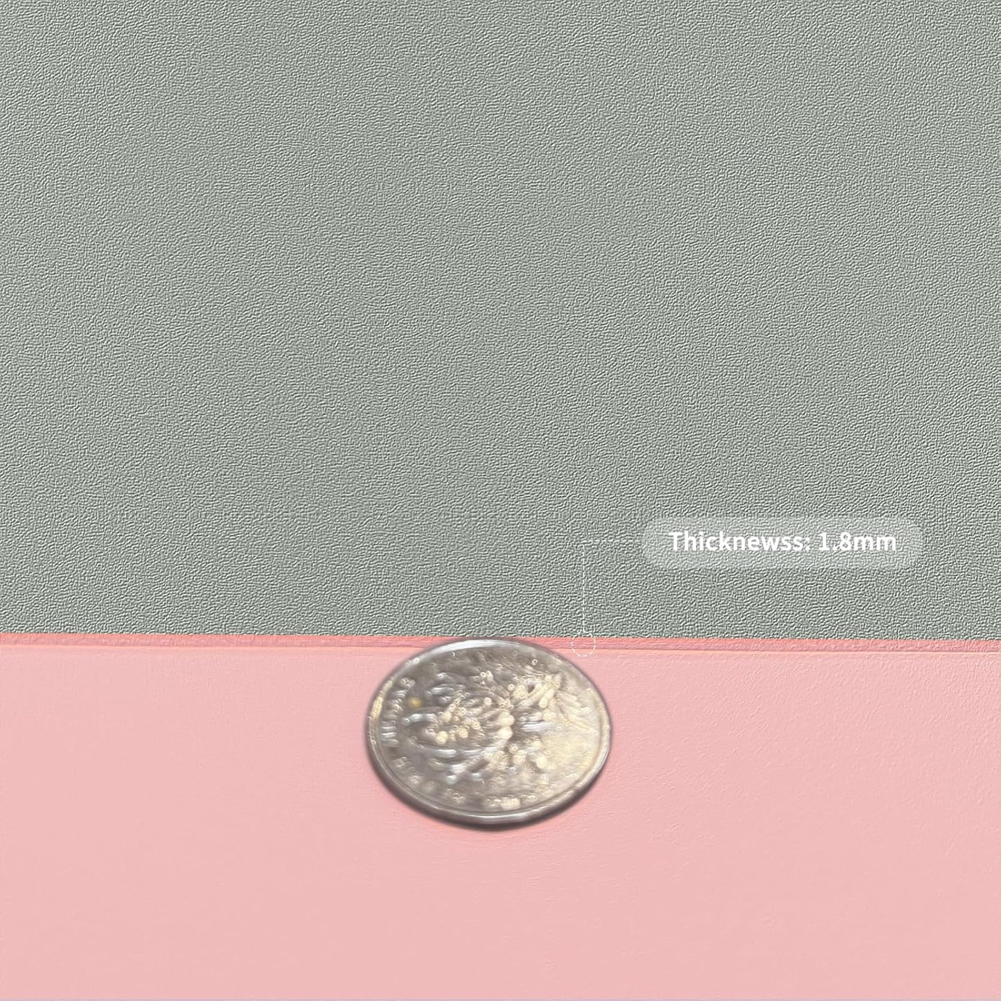 Leather Table Cover,1.8mm Thick,24x48 Inch Desk Cover,Large Desk Mat,Table Protector,Table Cover Protector,Dining Table Cover Protector,XL Desk Mat(Pink+Silvery,24x48)