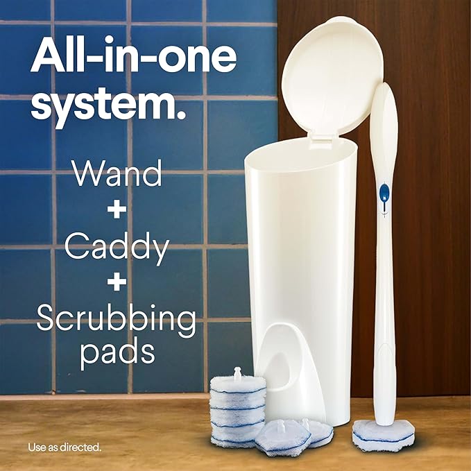Clorox 03191CT Toilet Wand Disposable Toilet Cleaning Kit: Handle, Caddy & Refills, White (Case of 6)