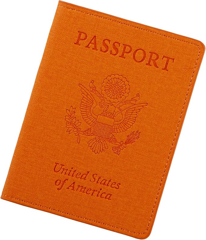Passport Holder,Travel Accessories,Travel Gifts(Organge)