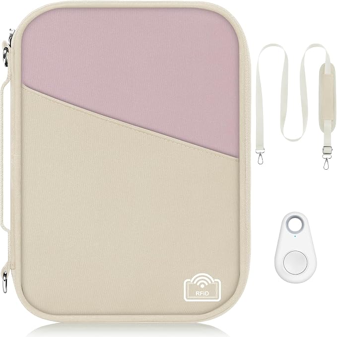 Family Passport Holder for Travel with RFID Blocking, Traveling Essentials Organizer Pouch Bag, Light Passport Wallet for Travel Must Haves Accessories for Women Men