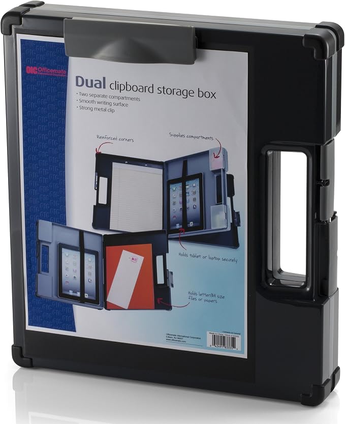 Officemate Dual Sided Clipboard Storage Box (83335) (Pack of 6)