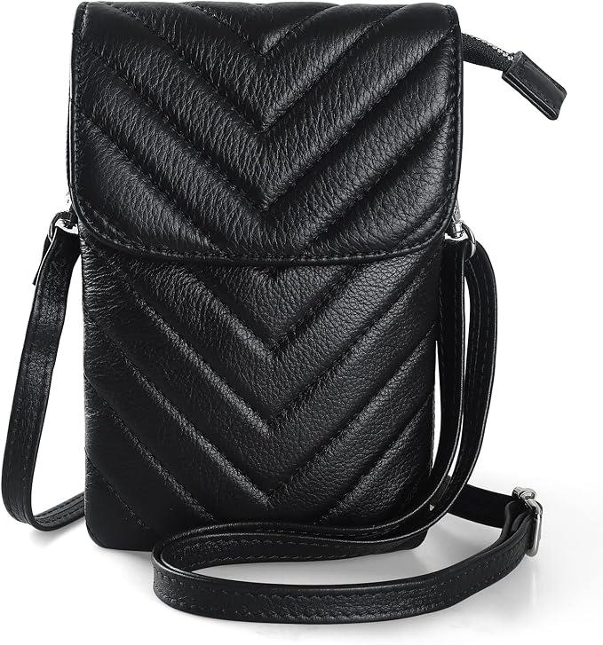 befen Genuine Leather Small Crossbody Bags for Women Cell Phone Travel Bag | Soft Real Leather, Adjustable Shoulder Strap, Card Slots, Compact Size, Daily Travel Shopping Outing Use, Phone Purse