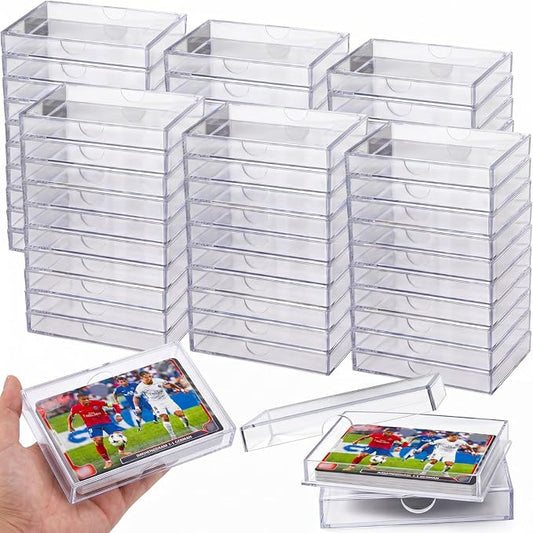 Zonon 6 Pieces Clear Deck Case, Card Organizer Compatible with MTG TCG Plastic Playing Card Case baseball Trading Deck Collection Box Holder for Game Cards Storage