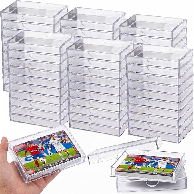 Zonon 36 Pieces Clear Deck Case, Card Organizer Compatible with MTG TCG Plastic Playing Card Case baseball Trading Deck Collection Box Holder for Game Cards Storage