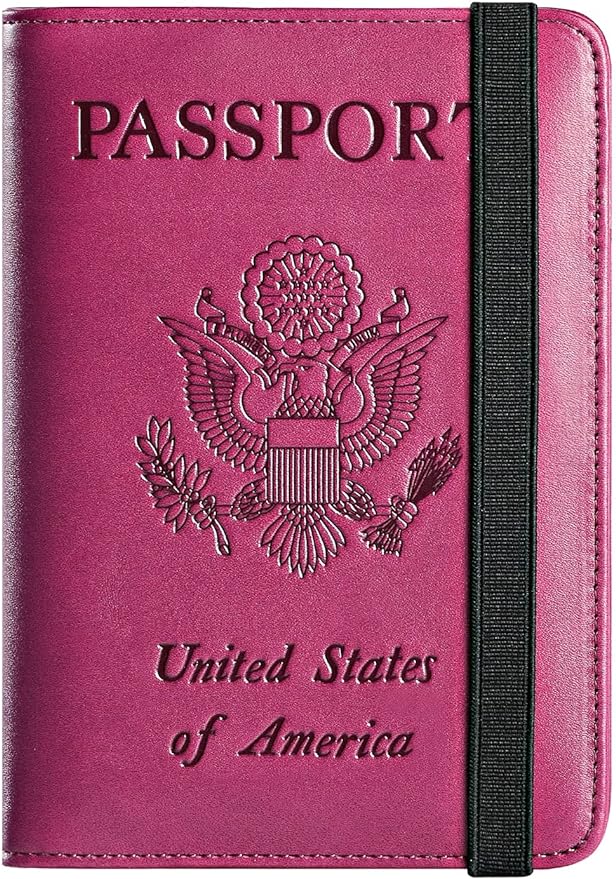 Passport Holder, Travel Essentials, Passport Cover, RFID Travel Wallet | Passport Wallet, Travel Accessories, RFID Blocking, Synthetic Leather Card Case, International Must Haves, For Women Men