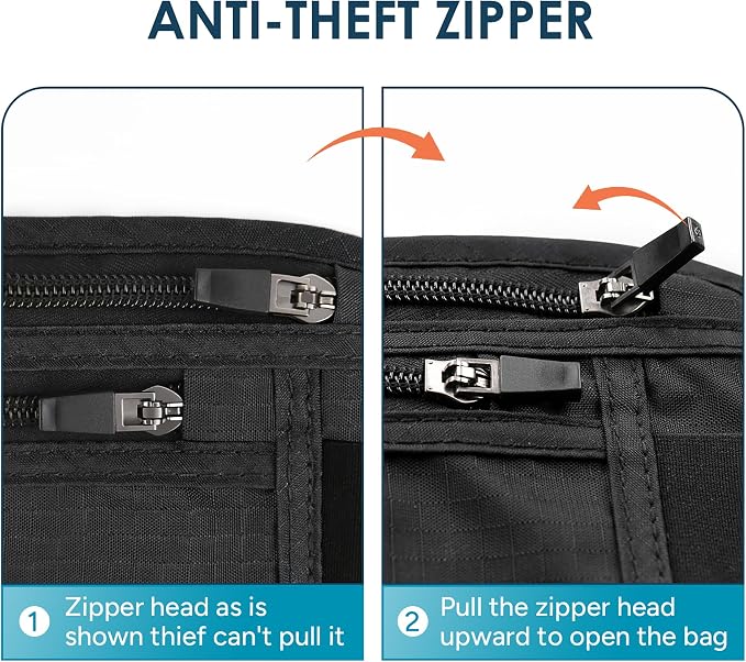 Travel Inspira RFID Hidden Money Belt | Anti-Theft, Passport Holder Bag
