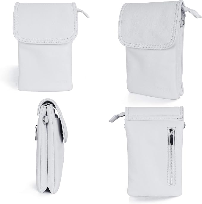 befen Genuine Leather Small Crossbody Bags for Women Cell Phone Travel Bag | Soft Real Leather, Adjustable Shoulder Strap, Card Slots, Compact Size, Daily Travel Shopping Outing Use, Phone Purse