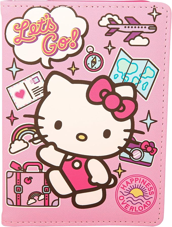 Hello Kitty Passport Cover for Travel Official License, Sanrio Gifts | Cute Passport Holder, Hello Kitty Travel Accessories, Passport Case