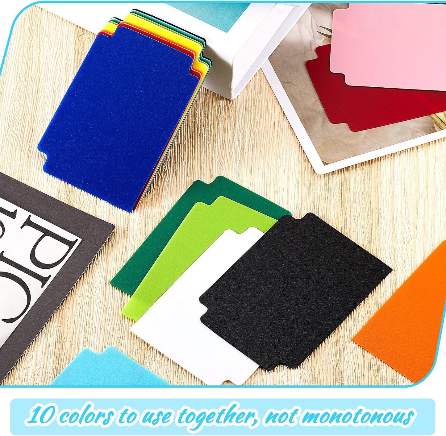Trading Card Dividers Multicolor Card Page Dividers Frosted Plastic Separator with Tabs for Games Sports, 2.7 x 3.8 Inches(100 Pieces)