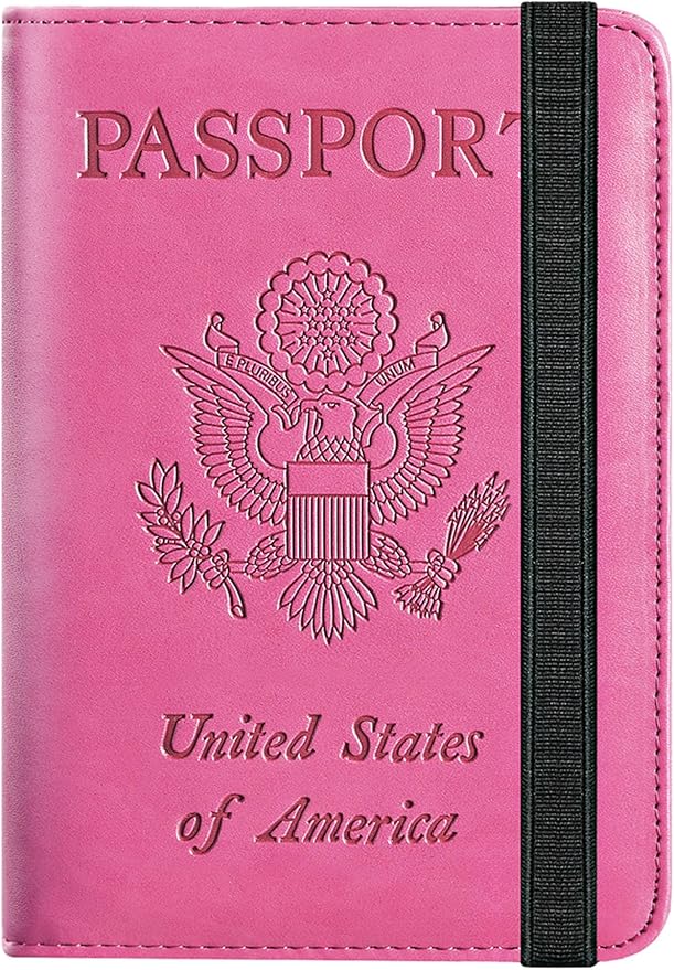 Passport Holder, Travel Essentials, Passport Cover, RFID Travel Wallet | Passport Wallet, Travel Accessories, RFID Blocking, Synthetic Leather Card Case, International Must Haves, For Women Men
