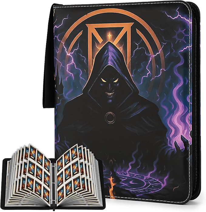 9 Pocket Card Binder for MTG/YGO/PTCG/Game Cards, Holds 720 Cards,Premium Card Collector Book for TCG Players,Toys Gifts for Kids-Purple