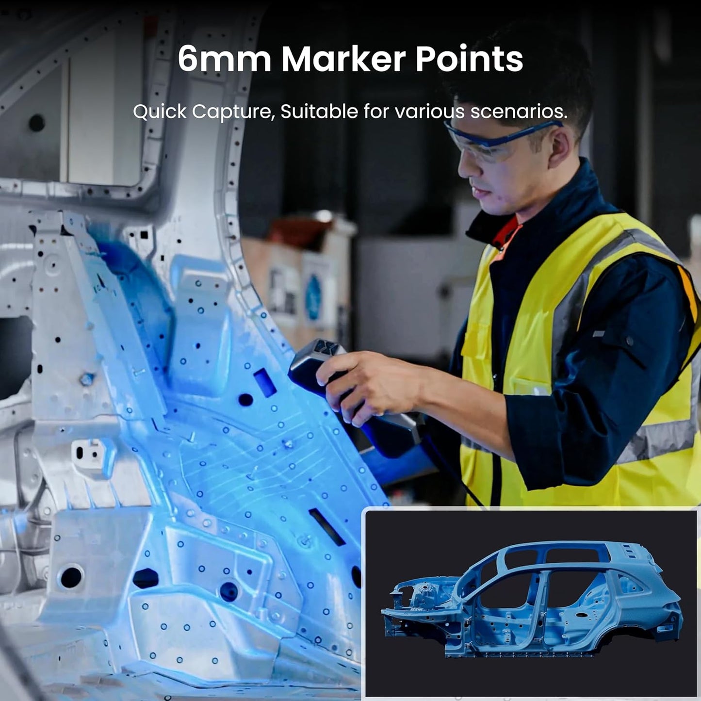 Revopoint 6.0 mm 3D Scanning Markers for 3D Scanners, 3D Tracking Dots, Reference Point Stickers, Diffuse Markers (1000 Points)
