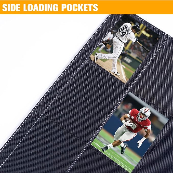 1000+ Pockets Trading Card Binder, 16 Pocket Ringless Side Loading Card Holder Album, Trading Card Album Fit for YuGiOh, MTG, TCG, Game Cards, Sports Cards, Business Cards (Dark Blue)