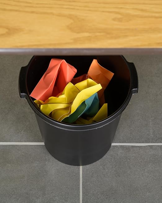 Jalema Re-Solution Office Wastebaskets, 4.75 Gallon, Black, 10 Pack | 10 office wastebaskets, 4.75 gallon, post-consumer recycled plastic, black, for office or home