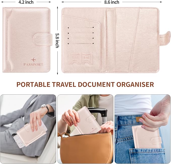 Passport Holder for Travel Essentials Wallet Cover Case Women Men Gift | Passport Holder for Travel Cruise Essentials, Passport Wallet Cover Case Women Men Travel Gifts