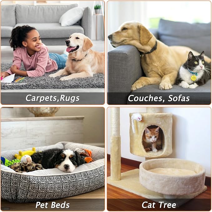 Carpet Rake for Pet Hair Removal Tool, Dog Cat Hair Remover for Furniture | 60'' Pet Hair Remover Broom for Pet Owner Reusable Hair Remover with Adjustable Handle, Carpet Brush for Rugs, Mats, Couch