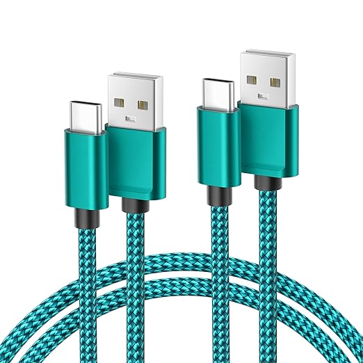 Basesailor USB Type C Charger Cable 10FT 2Pack,Nylon Charging Cord for iPhone 17 16 Pro Max,Samsung Galaxy Z Fold 5,Note 20,Tab S9 S10 S10E 10E FE S25 S24 Plus Ultra,A55 A54,Google Pixel 8 7 6