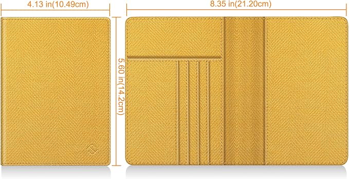 FINTIE Passport Holder, Slim Travel Wallet RFID Blocking Card Case Cover | Passport Cover Protector Essentials with Credit Card Slots, For Women/Men