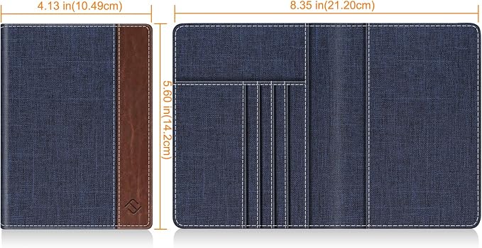 FINTIE Passport Holder, Slim Travel Wallet RFID Blocking Card Case Cover | Passport Cover Protector Essentials with Credit Card Slots, For Women/Men