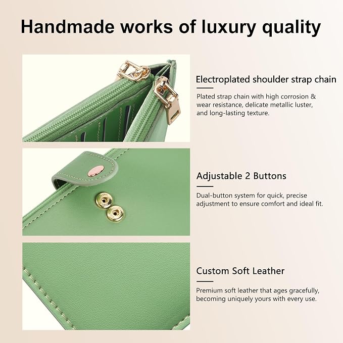 Travelambo Leather Wallets for Women Slim RFID Blocking Bifold Credit Card Holder Wallet