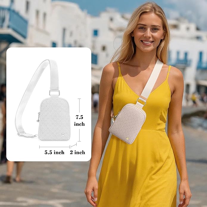 Anti Theft Crossbody Bag for Women, Small RFID Blocking Sling Purse with Zipper Lock for Travel, Vegan Leather