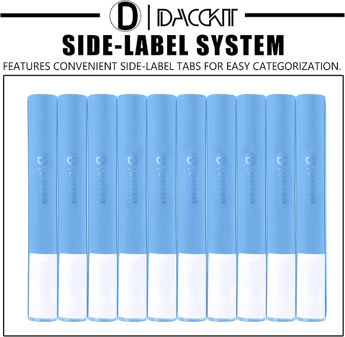 D DACCKIT Card Binder 16 Pocket - Fits 1024 Cards，4X4 Ringless Card Album with Sleeves for Trading Cards & Sports Cards（Model A，Sky Blue）