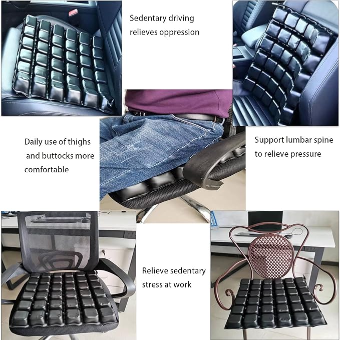 Inspiratory Cover air Cushion with Zippered Fabric Cover,Chair pad,Wheelchair Matress,Anti Bedsore,Elderly Matress,Relieve Driver and sedentary Individuals Stress and Pain,Pressure Relief Cushions.
