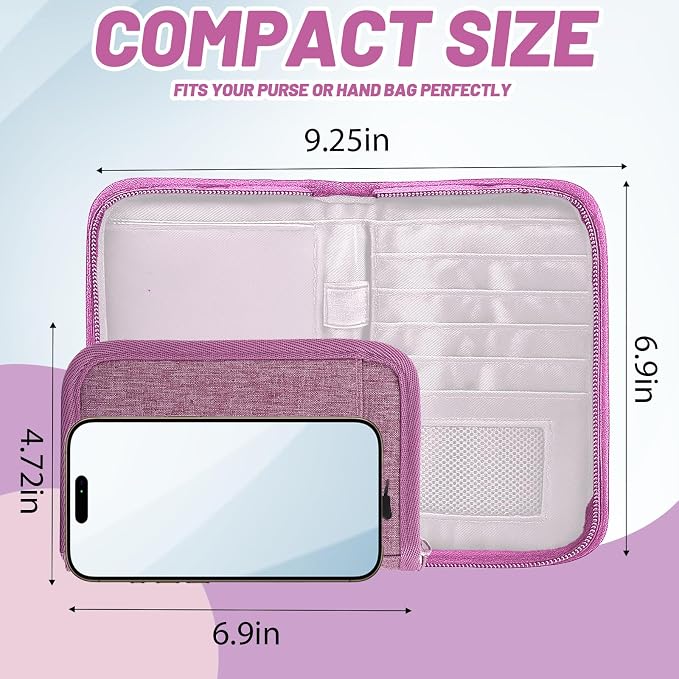 Passport Holder for Travel, RFID Blocking Wallet for Couples Men and Family | Multi-compartment organizer holds passports, cards, tickets, IDs and cash for women, couples and international family travel
