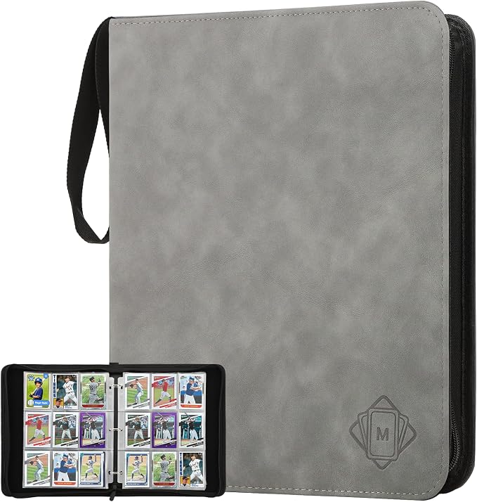 Trading Card Binder with Sleeves 9 Pocket Premium 720 Double Sided Pocket PU Card Collection Binder, Collectible Albums Card Folder for MTG, TCG, Sports Cards