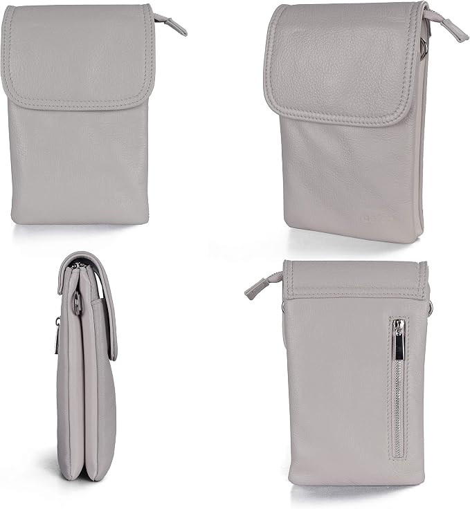 befen Genuine Leather Small Crossbody Bags for Women Cell Phone Travel Bag | Soft Real Leather, Adjustable Shoulder Strap, Card Slots, Compact Size, Daily Travel Shopping Outing Use, Phone Purse