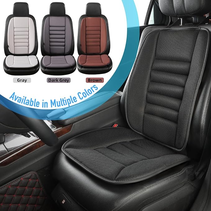 Lofty Aim Car Seat Cushion with Back Support Pillow, Driver Seat Cushion | Lumbar Support & Seat Cushion, Memory Foam Seat Cushion for Pain Relief, Butt Pillow for Car, Breathable 4D Mesh Black