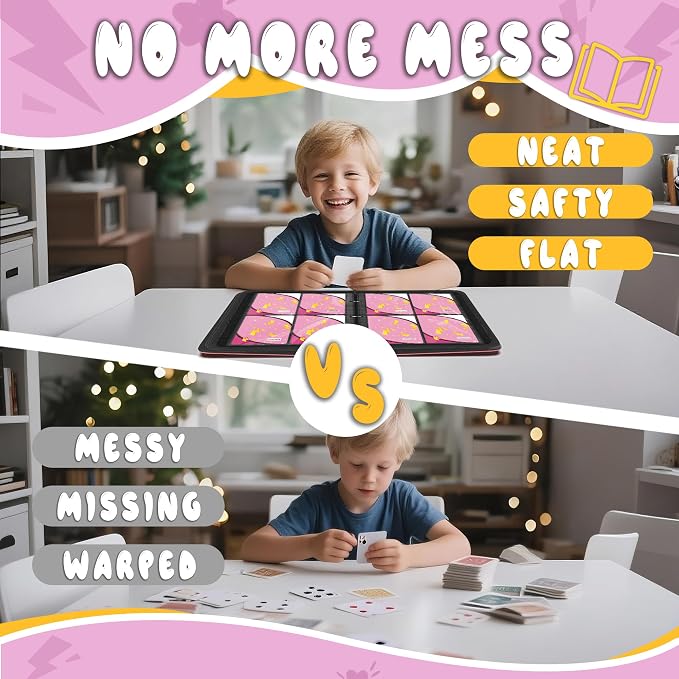 Trading Card Binder 4 Pocket,Card Binder 400 Pockets,Card Book Holder Cards with 50 Removable Sleeves,3-Ring Zip Design MTG/TCG/Sport Collectible Trading Card Albums Gifts for Boys and Girls (Pink)
