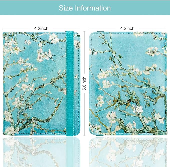 WALNEW Passport Holder for Travel, RFID Passport Cover Wallet for Women Men, PU Leather Passport Book Card Holder Case with Pen, Travelling Essentials for Flying | PU Leather Passport Cover Case with Pen Holder, Travel Must Haves Accessories, Passport ...