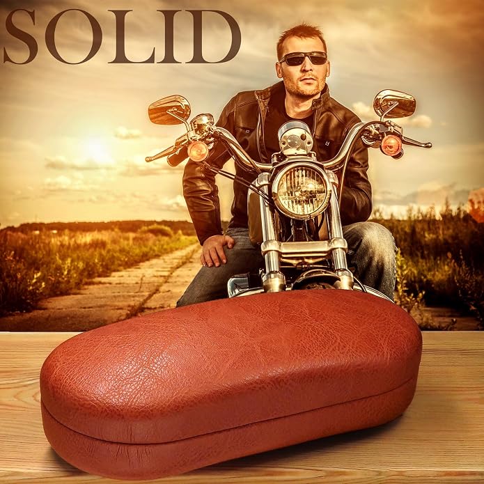 MyEyeglassCase - Large Sunglasses Case - Glasses Holder with Pouch & Cloth - Eyeglass Hard shell Medium - Extra Large frames