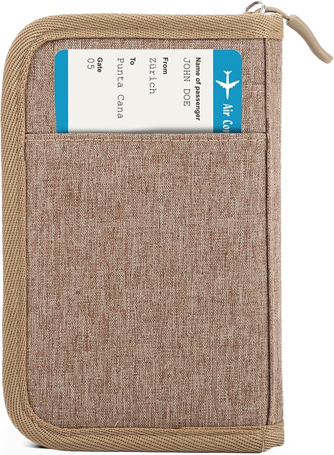 Passport Holder for Travel, Women Rfid Blocking Passport Wallet, Travel Essentials Premium Wallets, Waterproof Passport Holders Bag for Men Traveling, Travel Document Organizer Credit Cards Case