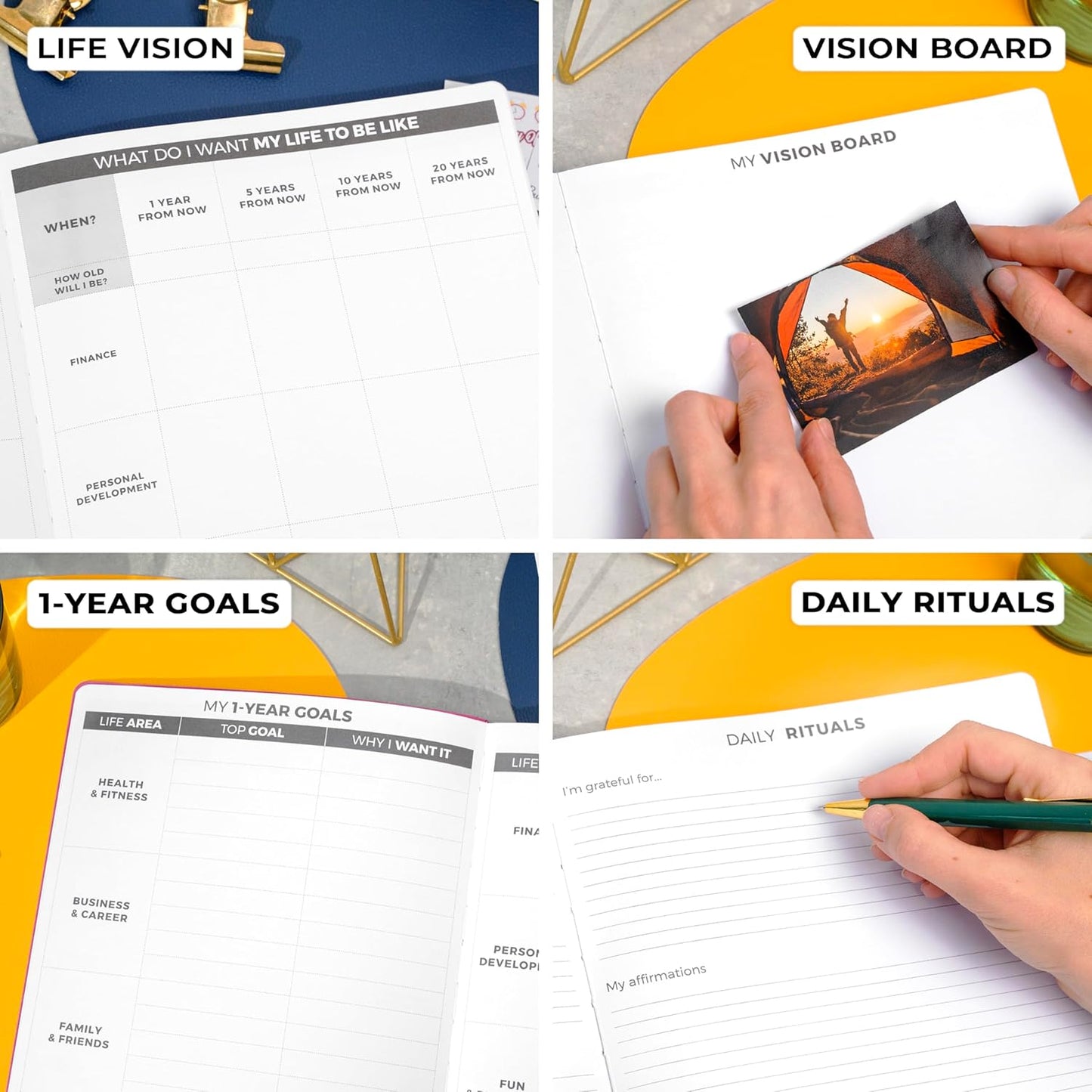 Clever Fox Planner Daily PRO - 8.5 x 11" A4 Size Daily Life Planner and Gratitude Journal to Increase Productivity, Time Management and Hit Your Goals - Undated - Lasts 3 Months (Dark Pink)