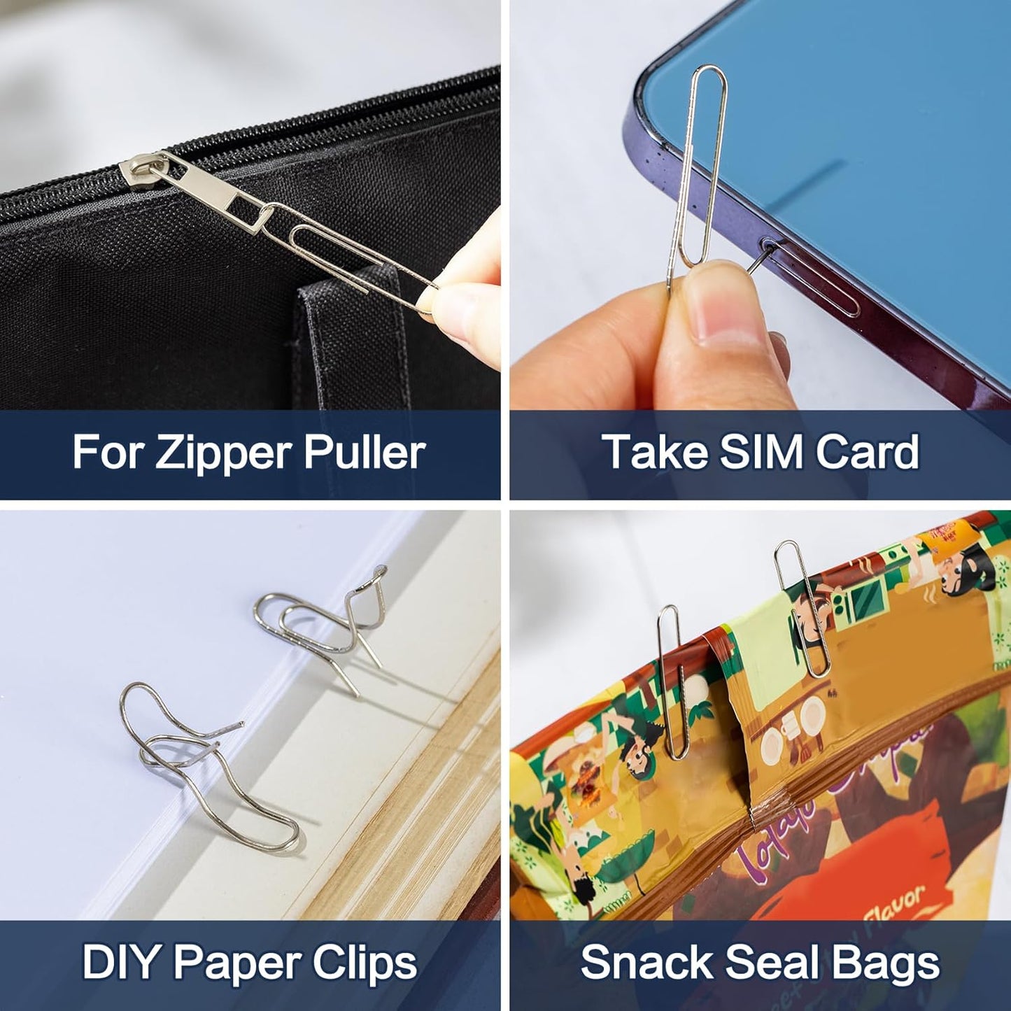 Deli #1 Nonskid Paper Clips, 1000 Medium Paper Clips, 10 Boxes of 100 Each, Silver
