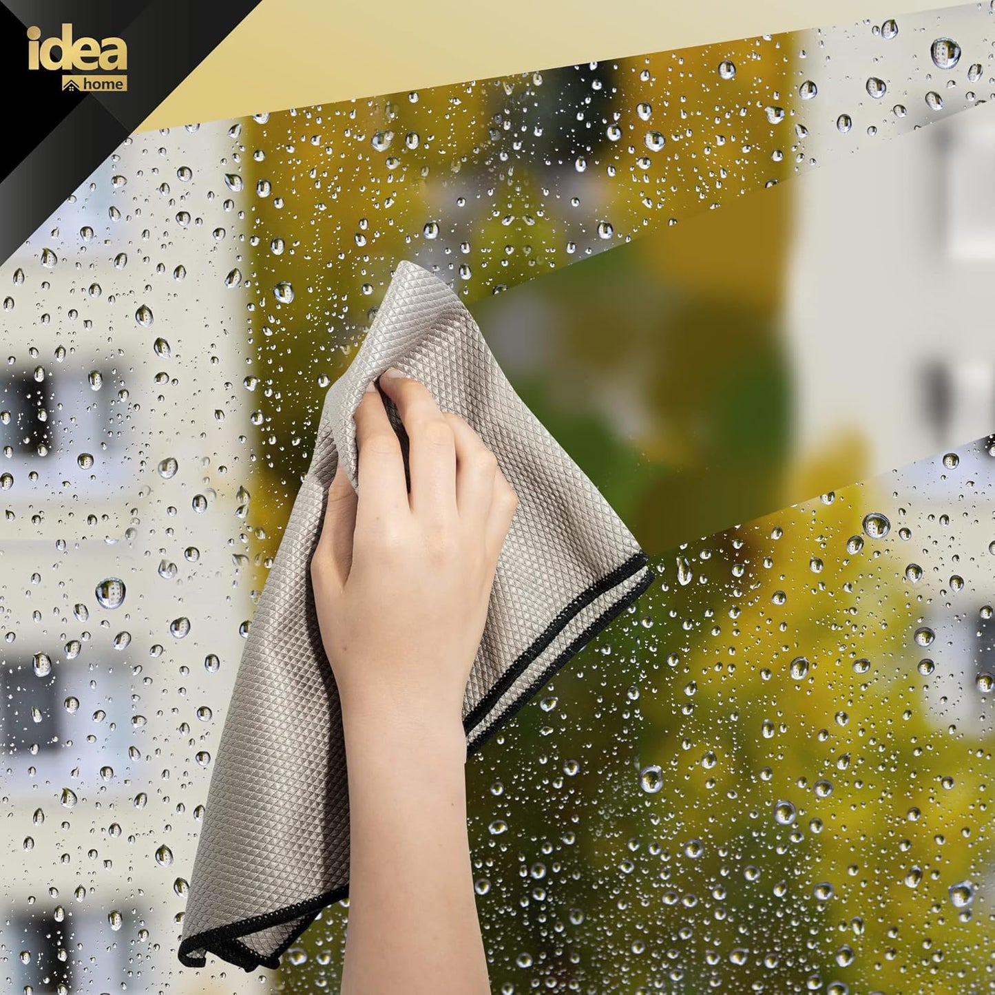 Idea Home Premium Microfiber Cleaning Cloth Ultra Absorbent Streak and Lint Free Fish Scale Large 16 x 24 Polishing Glass Drying Towel (2 Pack)