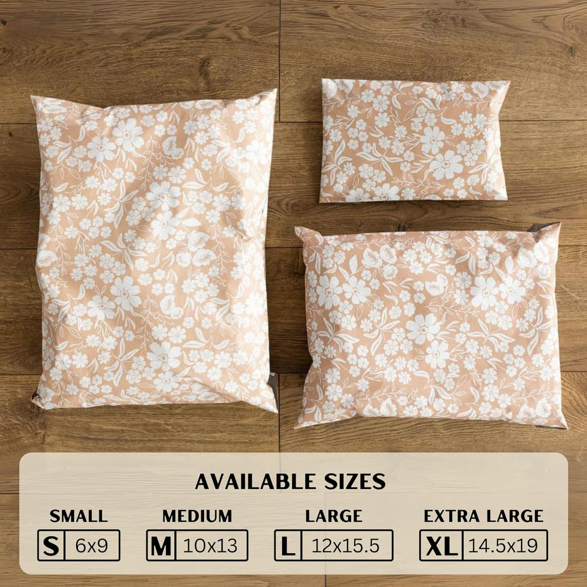 Poly Mailers 6x9 In 100 Pack Small Shipping Bags Strong Thick Mailing Envelopes | Self Sealing Adhesive | Waterproof & Tear Resistant | Small Business Packaging for Clothing - Floral Dusty Pink