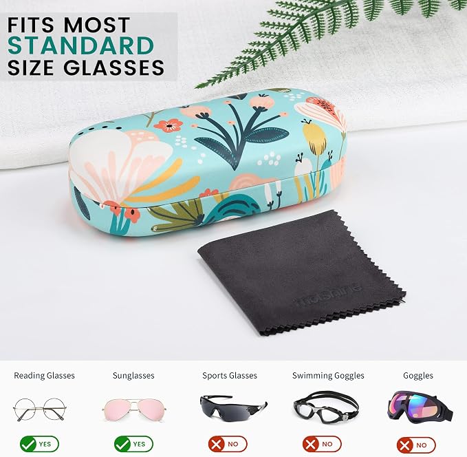 molshine Hard Shell Sunglasses Case,Classic Large Glasses Case for Women Men,Sunglass Eyeglasses