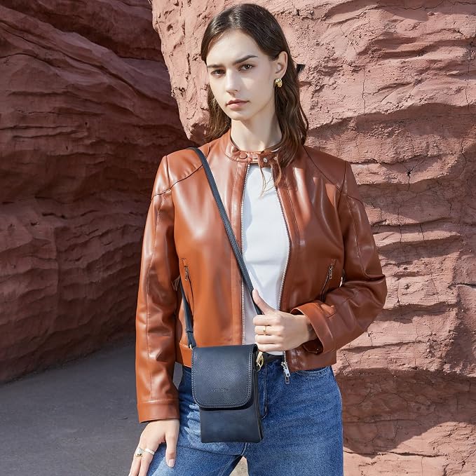 BOSTANTEN Small Crossbody Bag for Women Designer Cell Phone Purse | Vegan Leather, Multiple Pockets, Card Slots, Compact Size for Phone, Cards and Keys, Daily Travel Shopping Use