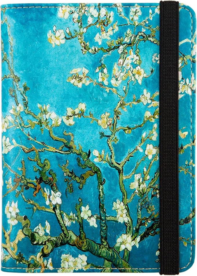 Pink Passport Holder,Cute Passport Cover,Travel Wallet with Credit Card Slots Rfid passport Wallet Waterproof Documents Organizer Women Men (Almond Blossom)
