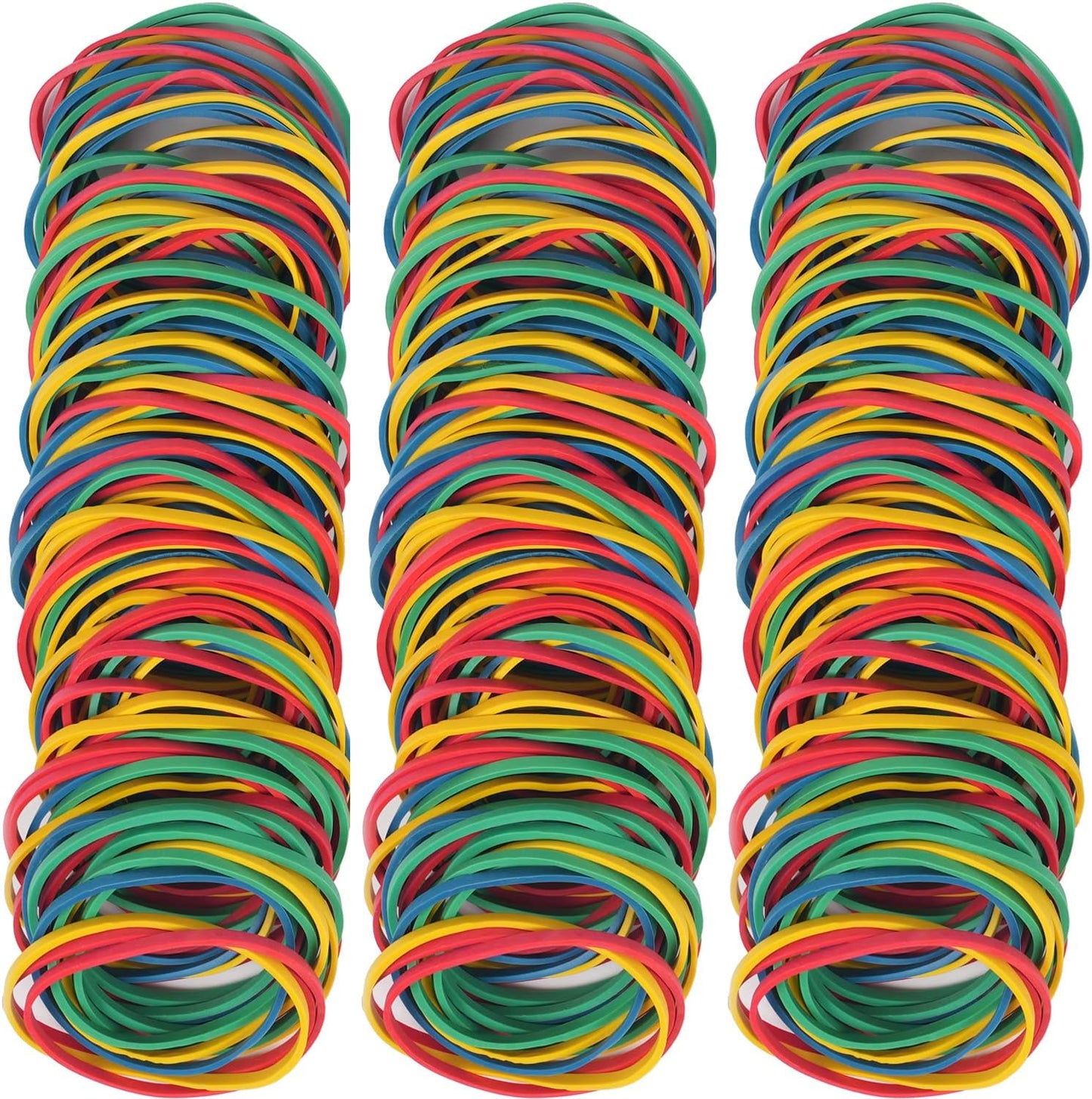 AMUU Rubber Bands Size#33 Colors About 200pcs Rubber Bands for Office School Home Strong Elastic Band 4 Colors Loop Office Supplies Blue Green Yellow Red