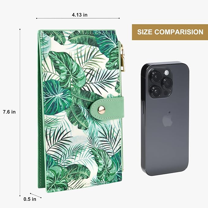 Travelambo RFID Wallet Women Large Size Bifold Multi Card Wallet Case with Zipper Pocke Credit Card Holder for Women