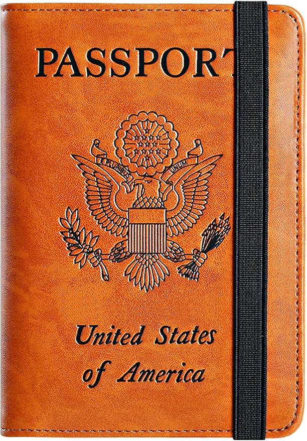 Passport Holder, Travel Essentials, Passport Cover, RFID Travel Wallet | Passport Wallet, Travel Accessories, RFID Blocking, Synthetic Leather Card Case, International Must Haves, For Women Men