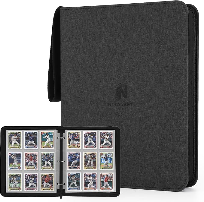 Trading Card Binder, Premium 9 Pocket 720 Double Sided Pocket Collection Binder,Card Album for TCG Card Holder for Game Card, Sports Card, Yugioh, MTG etc(Black 2)